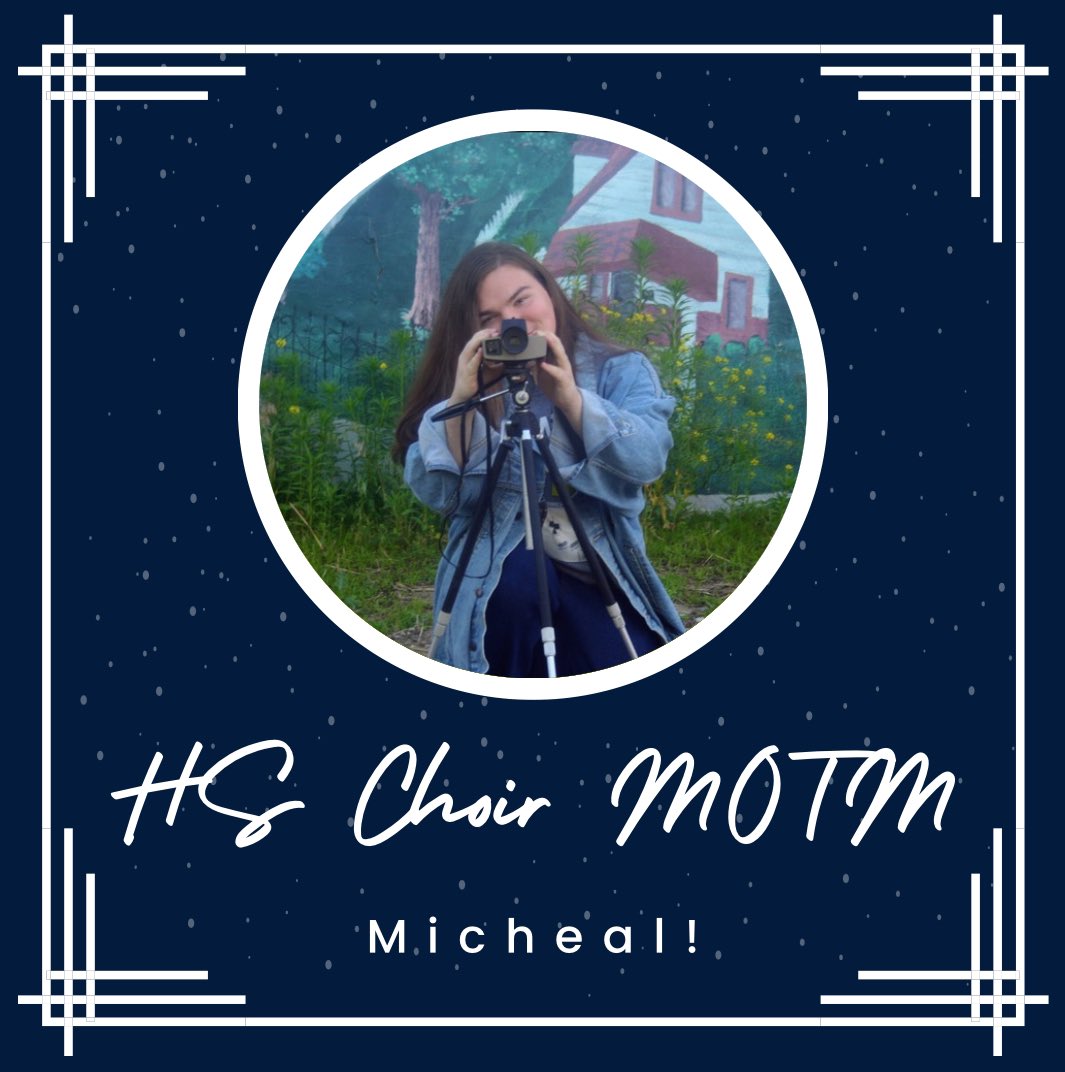 Happy MOTM to another one of our seniors, Micheal! He is a Tenor, and says his favorite part of choir is what we come together to create. Thank you for all you do, Micheal!