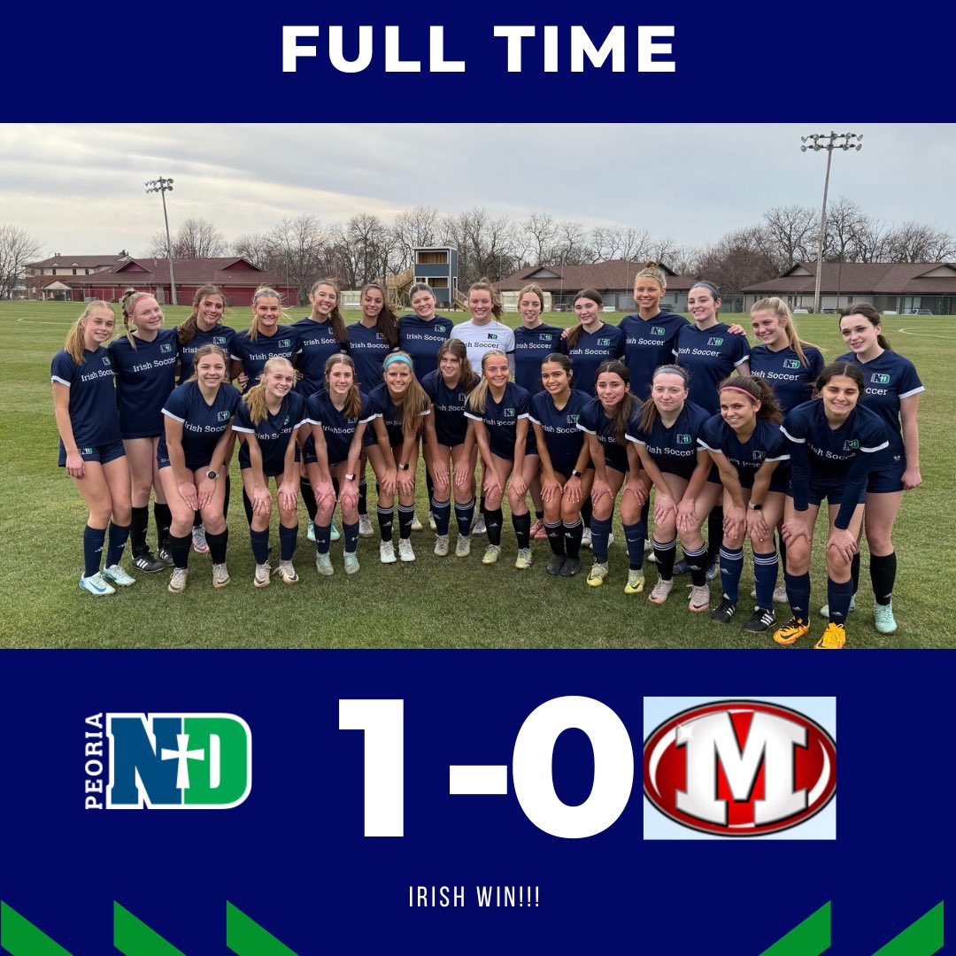 IRISH WIN!!!! Good win vs a very talented Morton squad 1-0! Battled all game! JV also with a 1-1 tie with a goal in the last 5 minutes! ☘️⚽️ #PNDsoccer #BetterTogether
