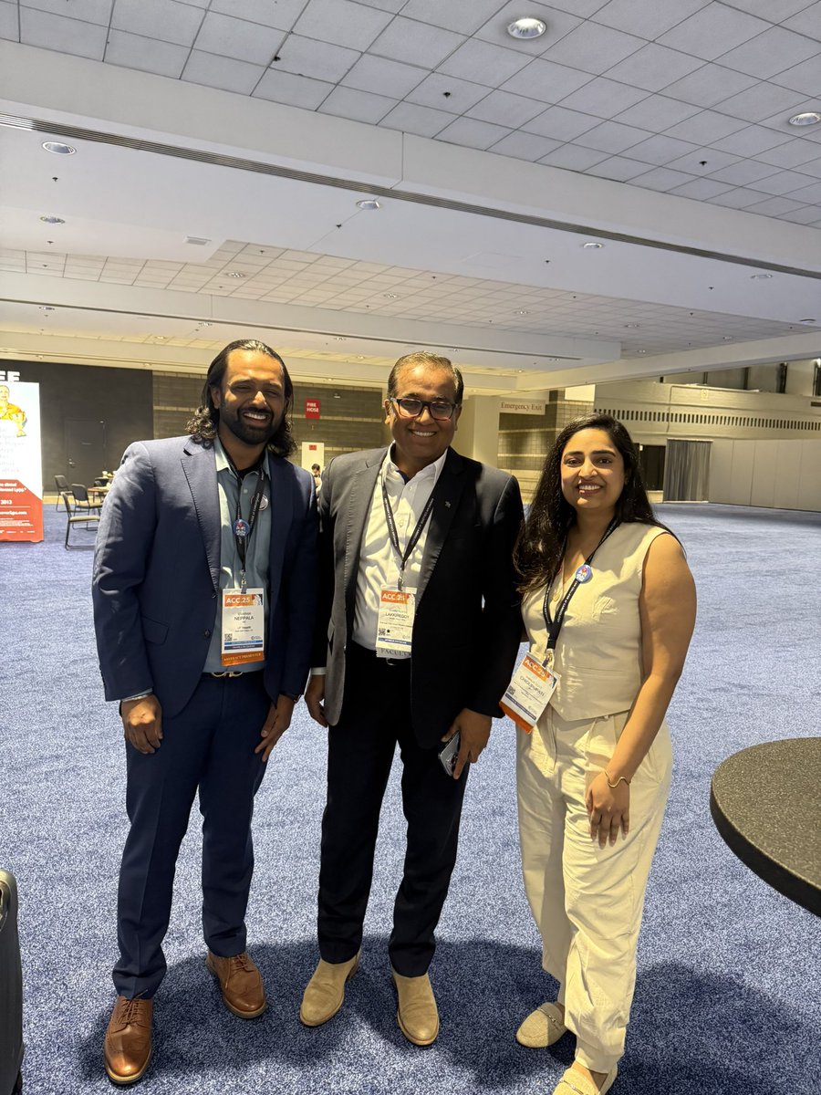 Truly honored to meet Dr. Lakkireddy in person at #ACC25. I’ll always carry his advice with me as I begin fellowship: ‘As a cardiology fellow, be the first to arrive at the hospital and the last to leave.’ A powerful reminder of the importance of hard work and dedication. Thank