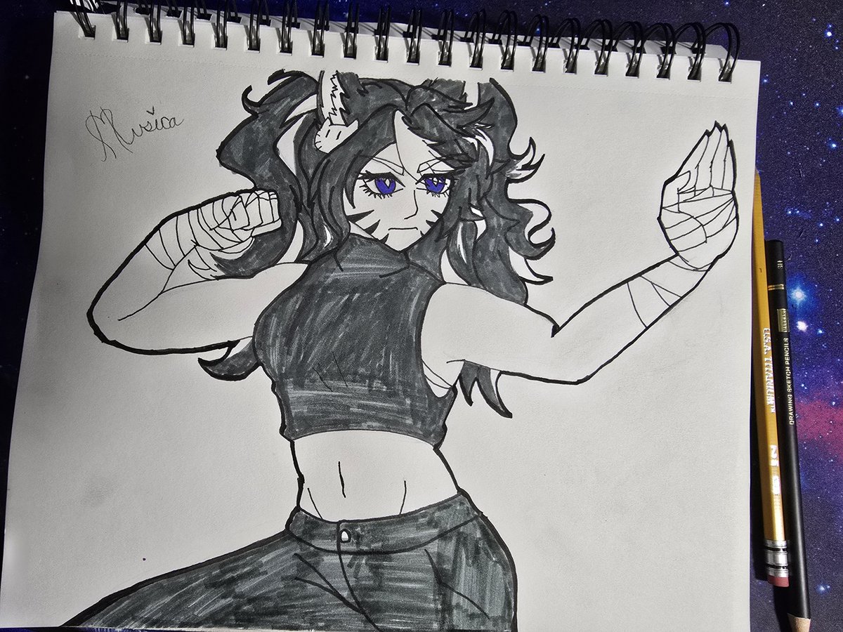 Musica is a highly trained martial artist, and the result of a controversial experiment done by her own father. 

While she is an incredibly powerful and knowledgeable force of nature, she struggles to truly understand emotions and connections.

To color or not to color...

#art