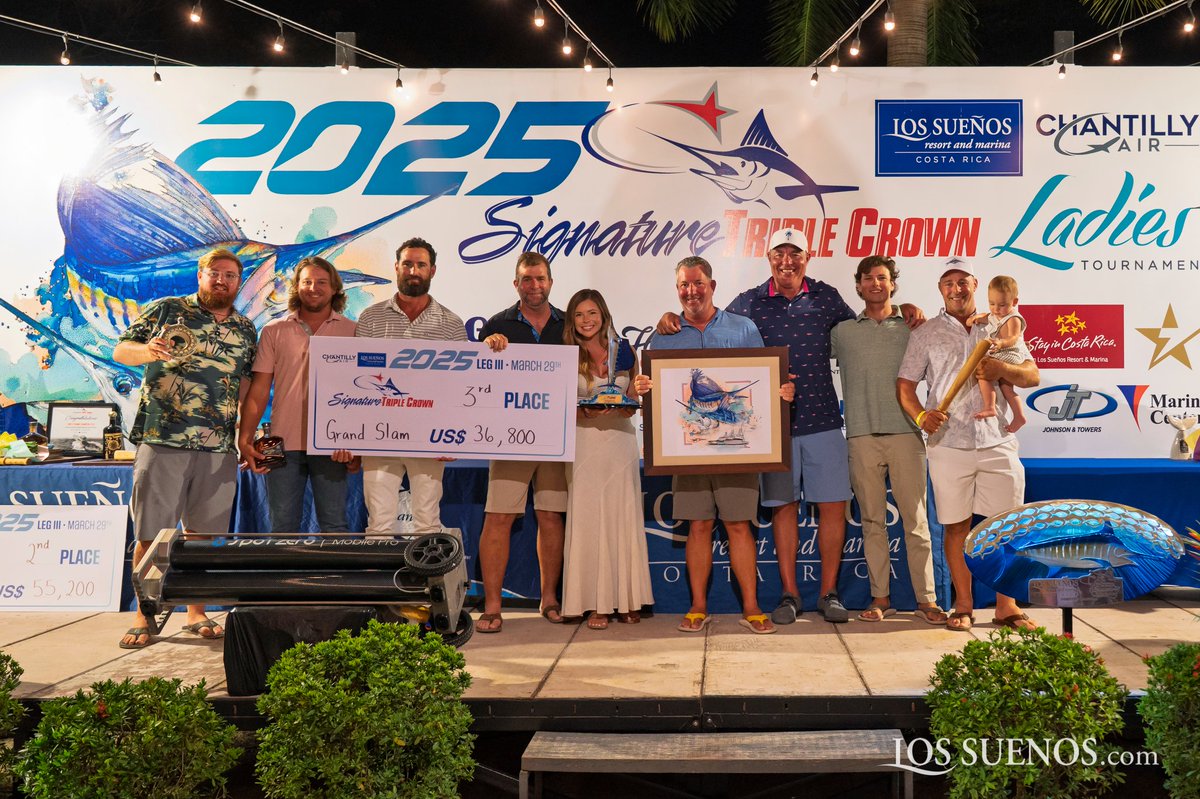 Congratulations 🥉Team GRAND SLAM for the Third Place on the 2025 Signature Triple Crown LEG 3 • With 4200 pts - 27 Sails and 3 Marlin.