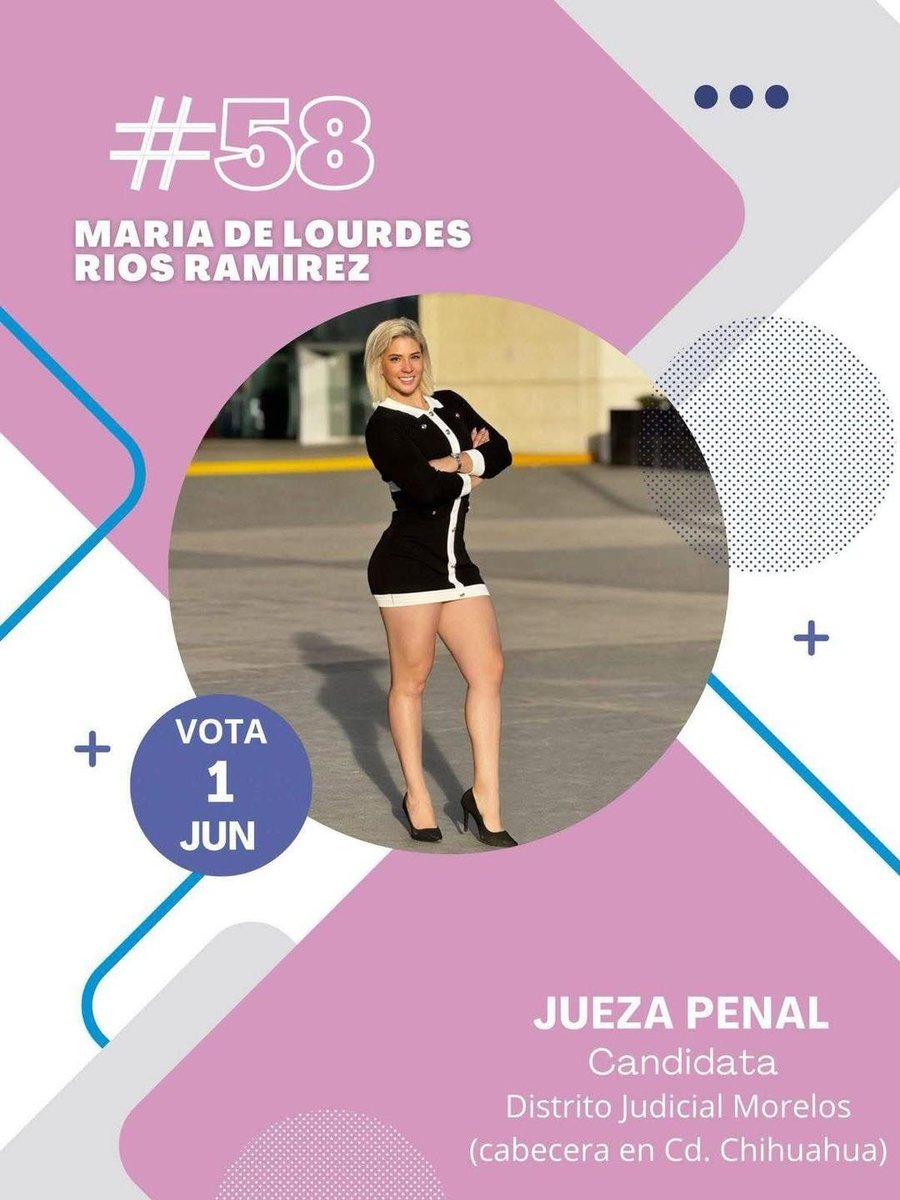 Ella es una de las candidatas a Juezas.
Es el claro ejemplo de lo que hemos dicho hace meses. Se van a elegir Jueces, Magistrados y Ministros por cualquier razón menos la capacidad, la responsabilidad, ni mucho menos la honestidad.