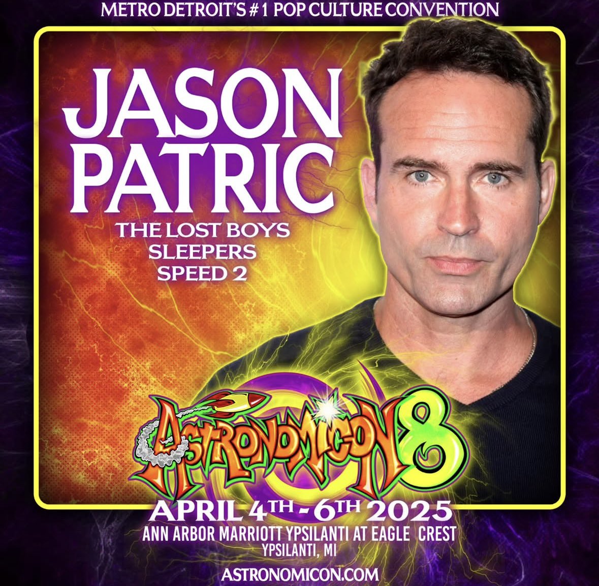 Majik Ninja Entertainment (@majikninjaent) on Twitter photo Fan of The Lost Boys?
Meet Jason Patric this weekend <a href="/AstronomiconMI/">Astronomicon</a> 8️⃣ in Ann Arbor, Marriot Ypsilanti at Eagle Crest, Ypsilanti, Michigan 🚀
More details ➡️ astronomicon.com Fan of The Lost Boys?
Meet Jason Patric this weekend <a href="/AstronomiconMI/">Astronomicon</a> 8️⃣ in Ann Arbor, Marriot Ypsilanti at Eagle Crest, Ypsilanti, Michigan 🚀
More details ➡️ astronomicon.com