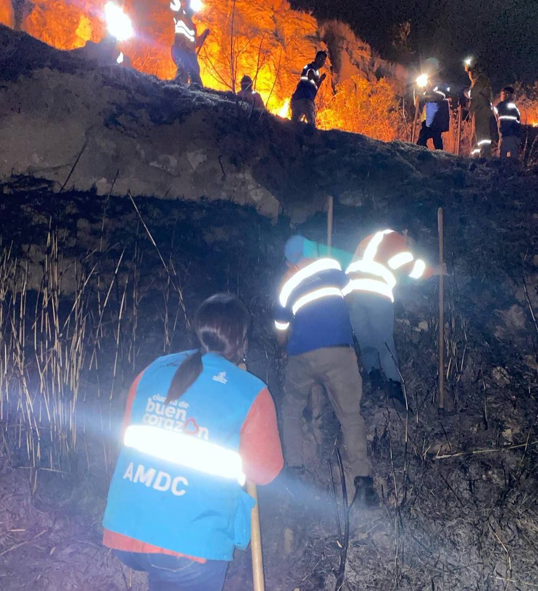 AlcaldiaDCHN's tweet photo. Trabajamos para combatir el incendio de una zacatera en el anillo periférico a inmediaciones de la colonia San José de la Peña.
¡Recordá que podés reportar incendios a través de la línea 100!
#nomas incendios
#linea100
#amdc
#codem https://t.co/EUB66b2w4H