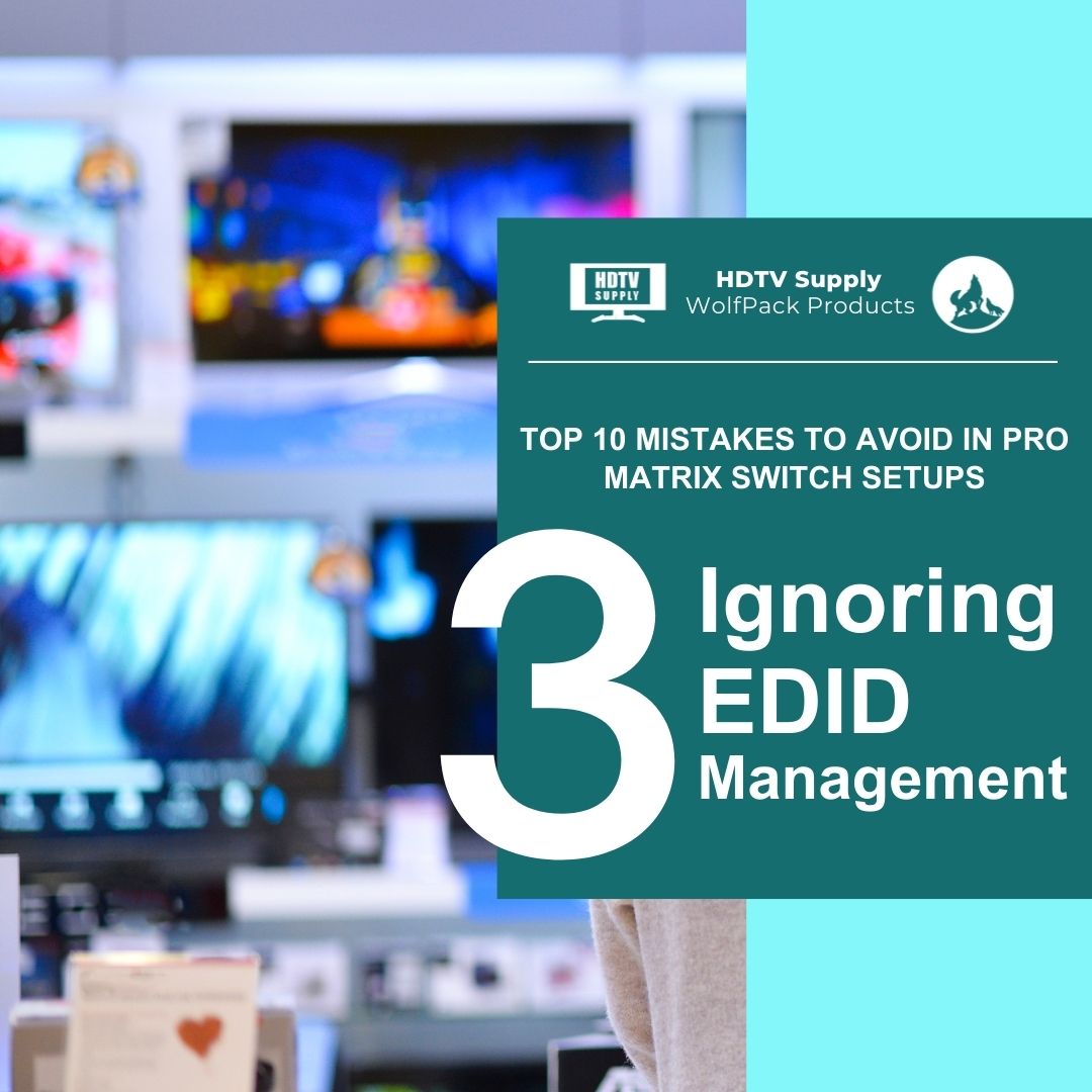 HDTVSupply's tweet image. Ignoring EDID Management – Proper EDID setup prevents resolution mismatches and display issues. Remember, it&apos;s better to set it up right than troubleshoot all night!

#MatrixSwitchSetup #ProAVSolutions #WolfPack #HDTVSupply #AVTechnology