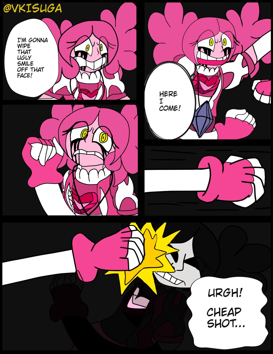 VKisuga's tweet photo. With a swift blunt remark, Dottie goes in for the punch!

#Trollge #spineloc https://t.co/f5G0WvKINw
