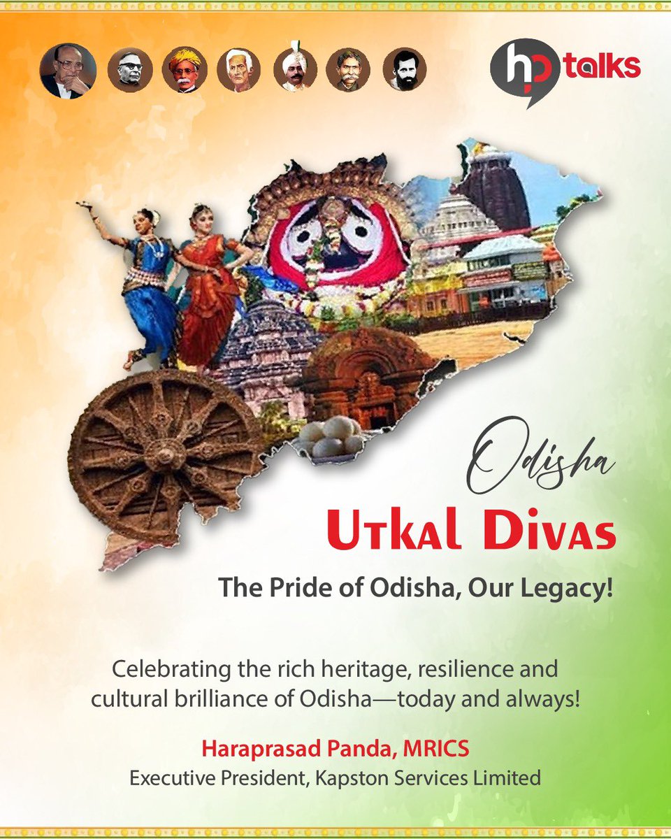 Happy Utkal Divas (Odisha Foundation Day) : "On this Utkal Divas, we celebrate the spirit of Odisha— Our rich heritage, resilience, and progress. May we continue to uphold the legacy of our ancestors and strive for a brighter, future. 🙏🙏Jai Jagannath 🙏🙏 Bande Utkal Janani 🙏