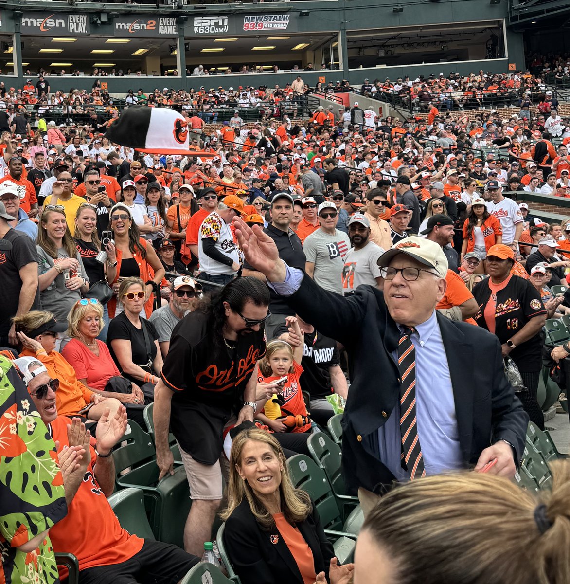 David M. Rubenstein (@dm_rubenstein) on Twitter photo A highlight of the day was selfies with <a href="/Orioles/">Baltimore Orioles</a> fans around the ballpark and tossing hats in the stands. Thanks for your enthusiasm and hospitaility. A highlight of the day was selfies with <a href="/Orioles/">Baltimore Orioles</a> fans around the ballpark and tossing hats in the stands. Thanks for your enthusiasm and hospitaility.