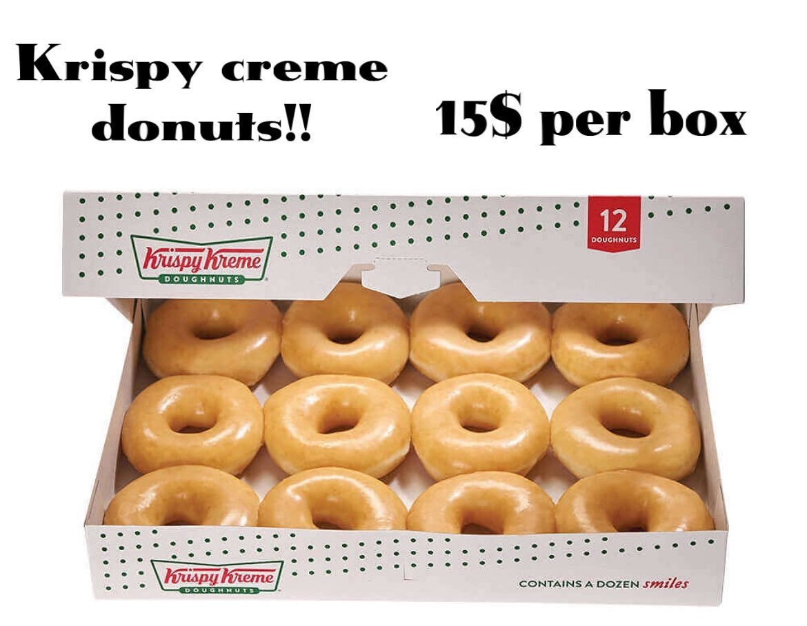We will be selling Krispy cream donuts tomorrow <a href="/lunch/">Lunch</a> in the Titan store!! Make sure to stop by!!