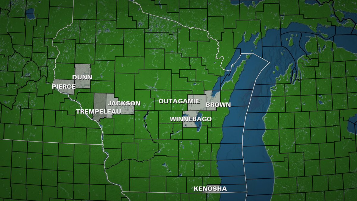 Wisconsin Supreme Court:
-7 counties (in light grey) voted for the conservative in 2019 &amp; flipped liberal in 2020 &amp; ‘23
-1 county (in darker grey) went liberal in 2019 &amp; 2020, then conservative in ‘23
-Both Milwaukee &amp; Waukesha counties moved 10 points to the left from ‘19 to 23.