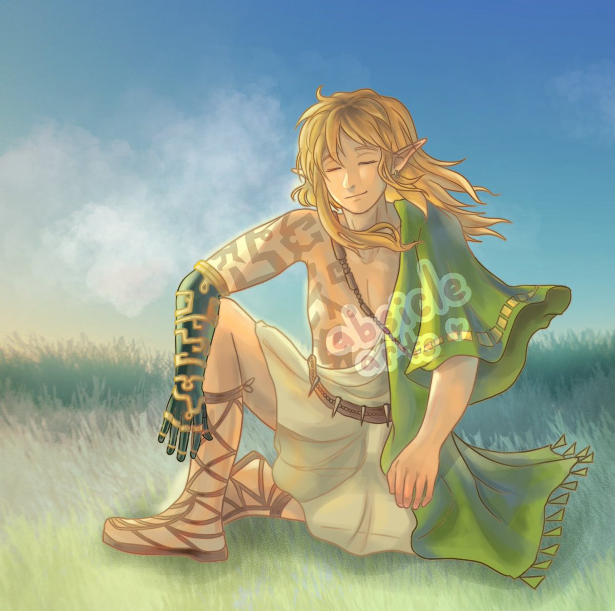 AbsicleArts's tweet photo. I have such a massive backlog of work I want to upload... this is one of my recent favs. Link is the GOAT #link #zelda #totk #lebron https://t.co/u1r5JqIrrC