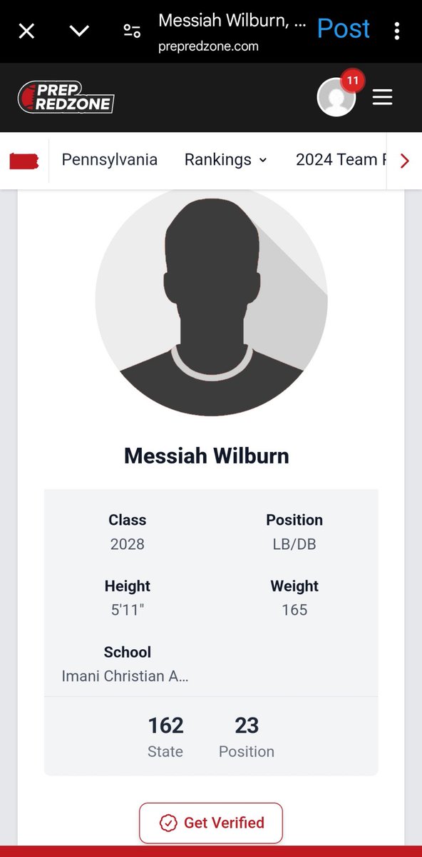 Blessed to be ranked 162nd overall player  &amp; #23 at my position in the state for the class of 2028. Definitely plan on moving up. 

@PRZPAvic <a href="/Chise89/">Coach LaRoi Johnson LLC</a> <a href="/theking1/">Justin King | IG: J.King_LIG</a> <a href="/ImaniCAFootball/">Imani⚜️🏈</a> <a href="/RodneyJr33/">Rodney Franklin Jr</a> @TazWilliamsSr