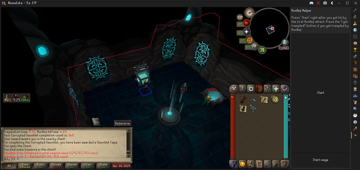 2nd enhanced weapon seed at 148 mad luck! #osrs #ironman