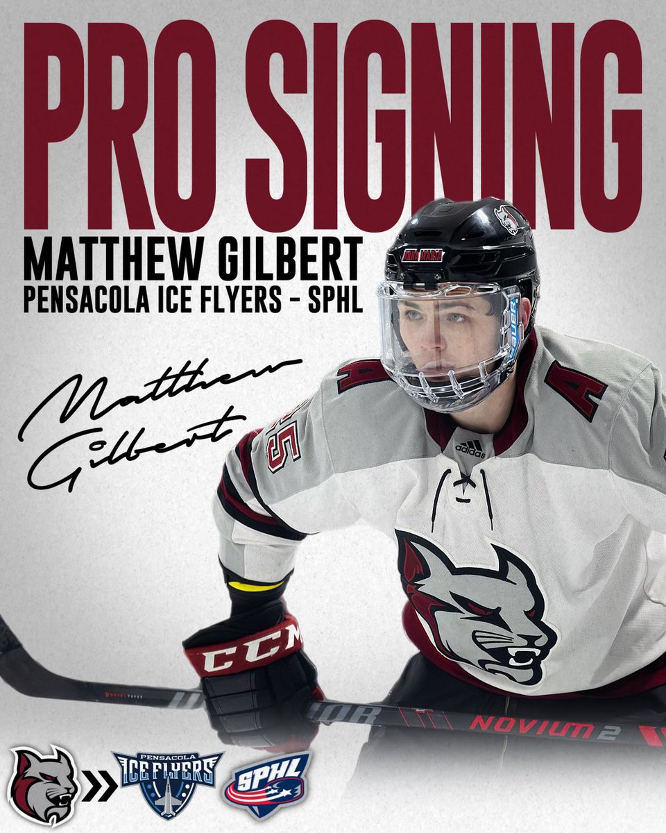 AMC_M_Hockey's tweet photo. Another @goAMCATS turns pro! @mascacsports All Conference player Matt Gilbert has signed his first pro-contract. @USCHO @goannamaria @DIIIHockeyNews https://t.co/xdPpa6iW6h
