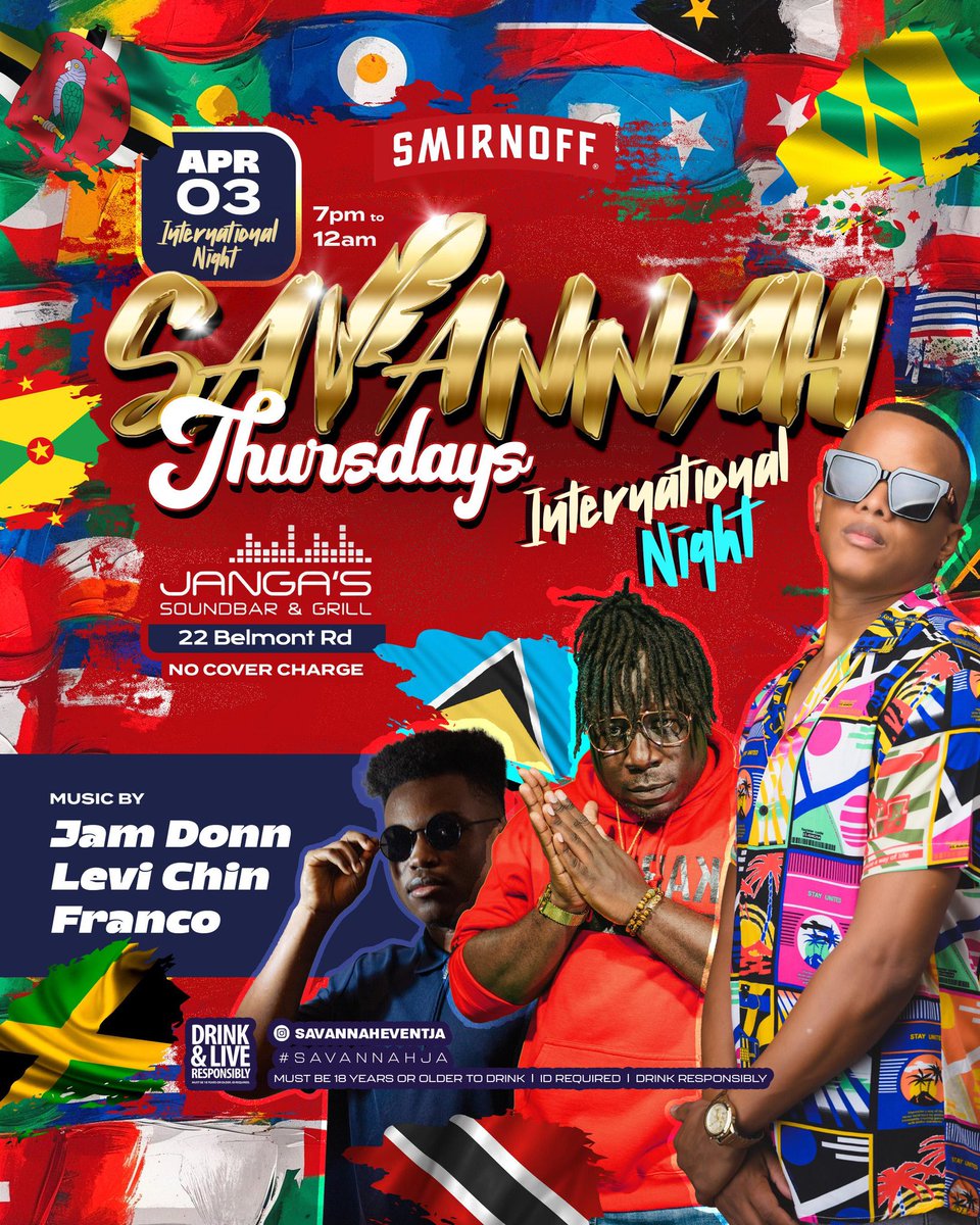 LucyAndVagabond's tweet photo. This week the @savannaheventja and @SocaTherapyJa  team are showcasing the skills of @djlevichin  🇱🇨🇱🇨🇱🇨

 📍 Savannah Thursdays - Jangas Sound Bar 
📍 Soca Therapy 🍑 Blvd - Kingston 

#CarnivalinJamaica 
🌐 https://t.co/C1TmD21Ydx https://t.co/DT75fCHcim