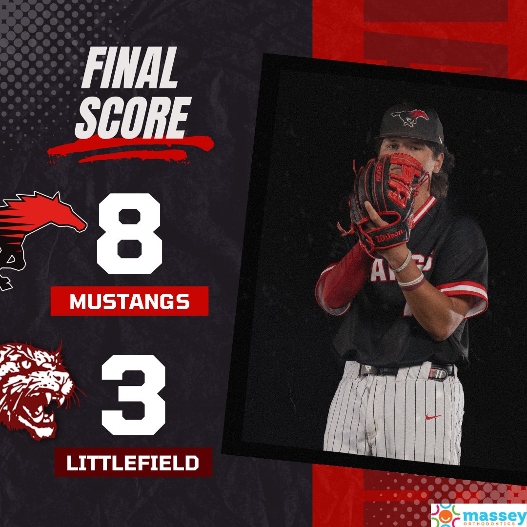 ⚾ 14 strikeouts by Brayden Gurney lead to a Mustangs win over Littlefield, 8-3! ⚾️ 

#ShallowaterISD #InAClassOfOurOwn