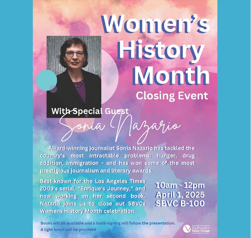 Heading to the IE tomorrow to close Women's History Month <a href="/sbvalleycollege/">San Bernardino Valley College</a>