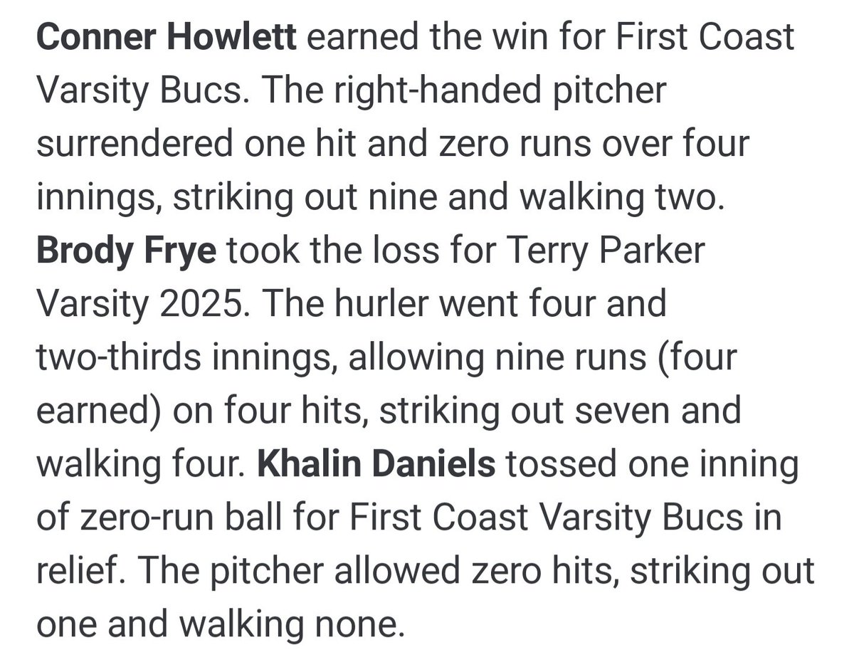 Connor Howlett (@chowlett07) on Twitter photo Pitched 4 innings tn and got the win faced 12 batters and struck out 9 letting up 1 hit and 2 walks game 2 of gateway conference tommorow <a href="/CoachBarnes904/">BARNES 23</a> <a href="/FcBucs_BaseBall/">Fc Bucs</a> Pitched 4 innings tn and got the win faced 12 batters and struck out 9 letting up 1 hit and 2 walks game 2 of gateway conference tommorow <a href="/CoachBarnes904/">BARNES 23</a> <a href="/FcBucs_BaseBall/">Fc Bucs</a>