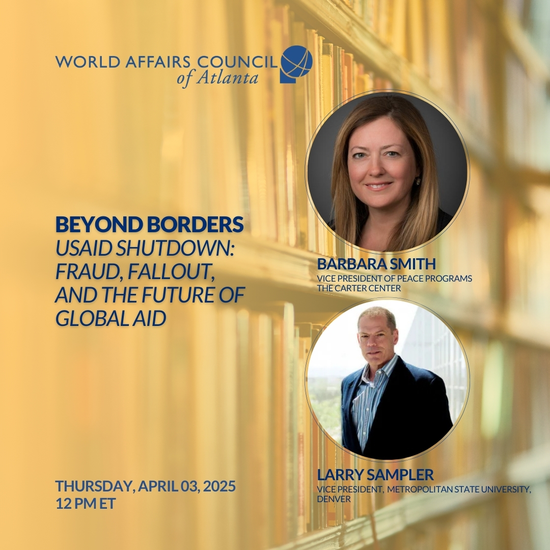 Join Amb. Charles Shapiro, Barbara Smith (Carter Center), &amp; Larry Sampler (MSU Denver) this Thurs, Apr 3, 12–1 PM ET for a timely virtual dialogue on the role of USAID and what happens when it’s shut down.

🎟️ Free via Zoom. Register now: us06web.zoom.us/webinar/regist…
