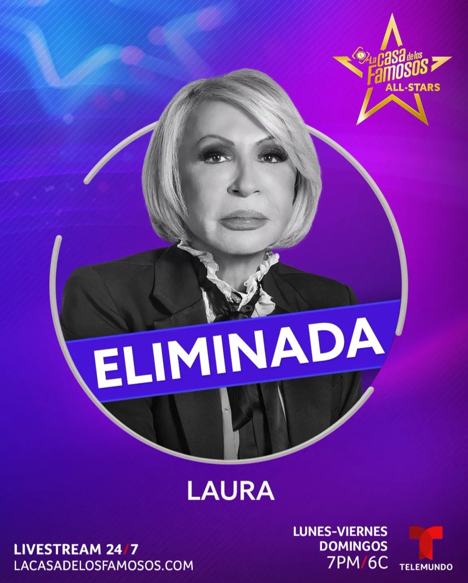 Laura queda es la eliminada de esta semana 
Que te pareció su salida? 
#LCDLFAIlStars <a href="/TLMDRealities/">Telemundo Realities</a>