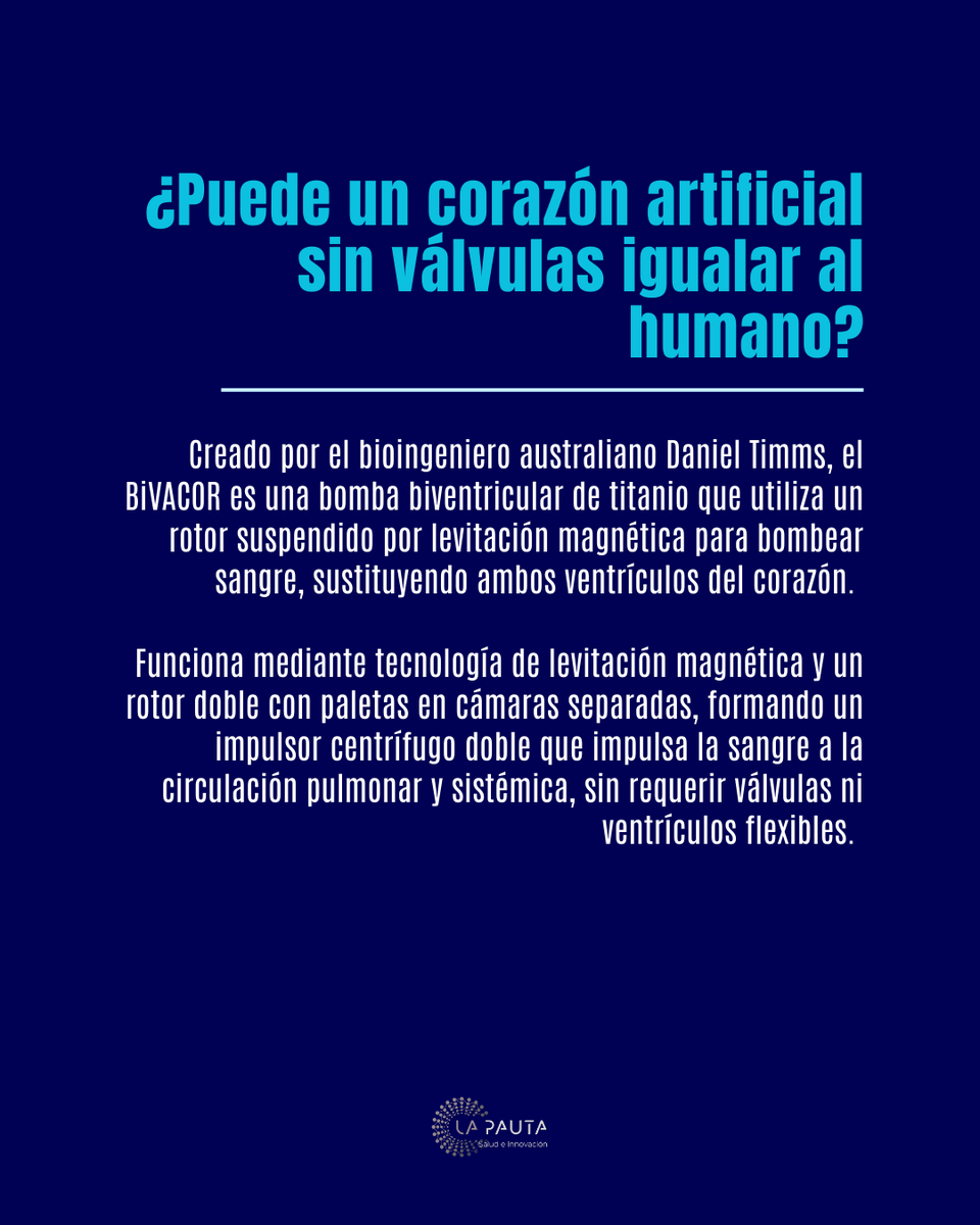 lapautainnova's tweet photo. 📌Hombre sobrevivió 100 días con un corazón artificial de titanio en un nuevo ensayo exitoso.

😮El BiVACOR prolonga la vida de pacientes en espera de un trasplante y podría convertirse en una solución permanente 🫀❤️‍🩹

👉🏼Consulta:  https://t.co/u7tLwCtRyi https://t.co/0ukiwGeFdj
