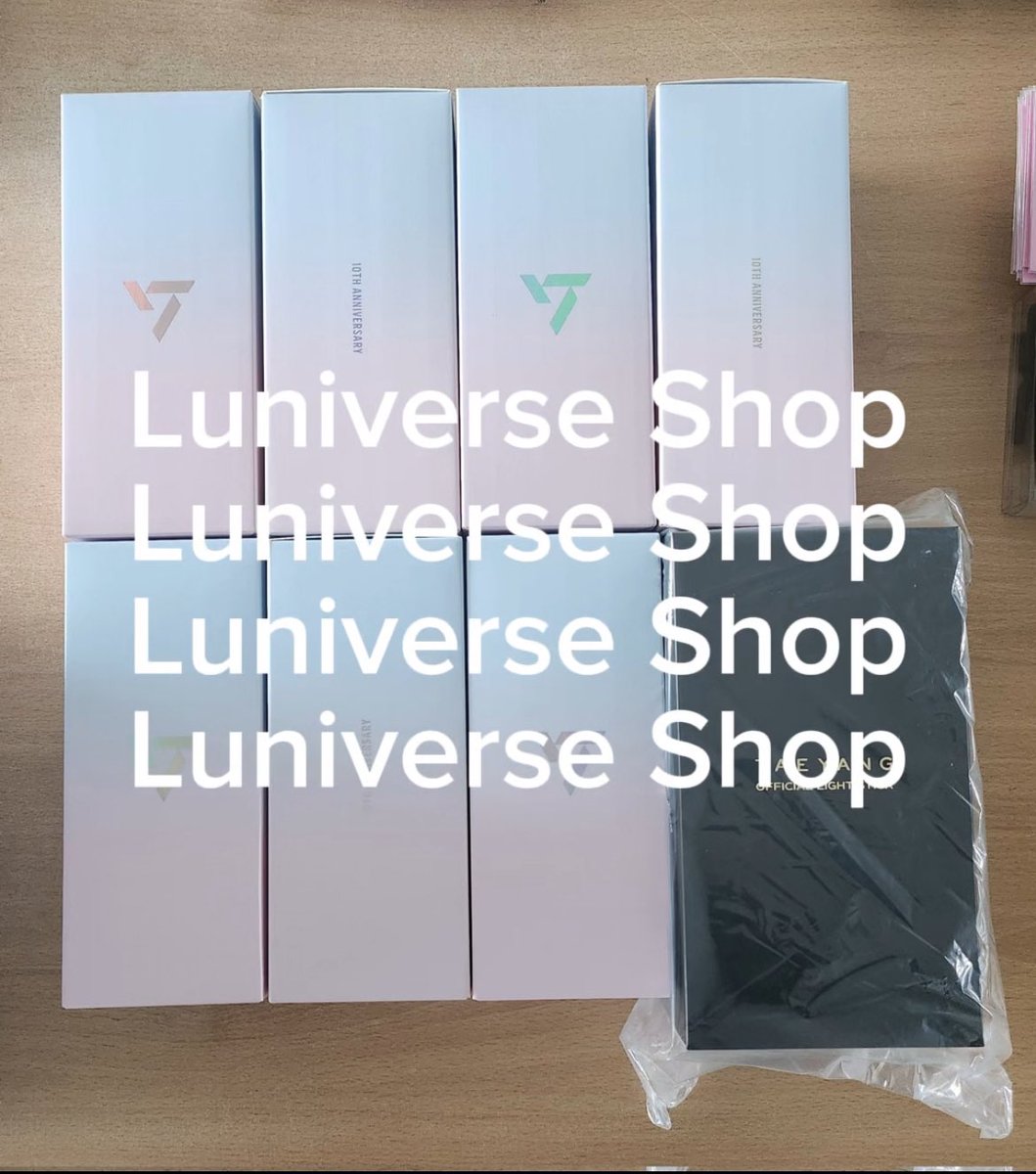 LuniverseShop's tweet photo. ㅡ 7pcs CARATBONG V3: 10th Anniv. & TAEYANG Lightstick arrived to our Kr address~
Waiting nalang sa GD Merch at DYO Lightstick para maclose na ang Box 🌻
#LKMUpdate https://t.co/alG8oPFDBR