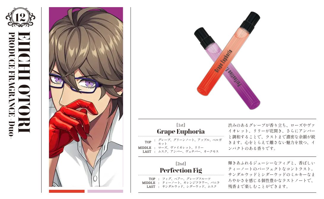 うたプリ×GLORIAROMA」 コラボ香水第2弾はフレグランスペアリング