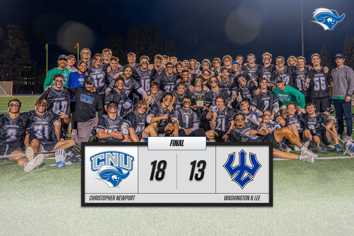 CNULacrosse's tweet photo. ⚡️Final. Headed home with the VA @laxthenations Cup! A great game for a great cause! #gocaptains #NOW #LTN https://t.co/G3n57Oel0c