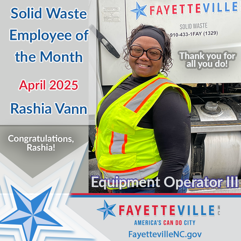 Congratulations to our Employee of the Month, Rashia Vann!
