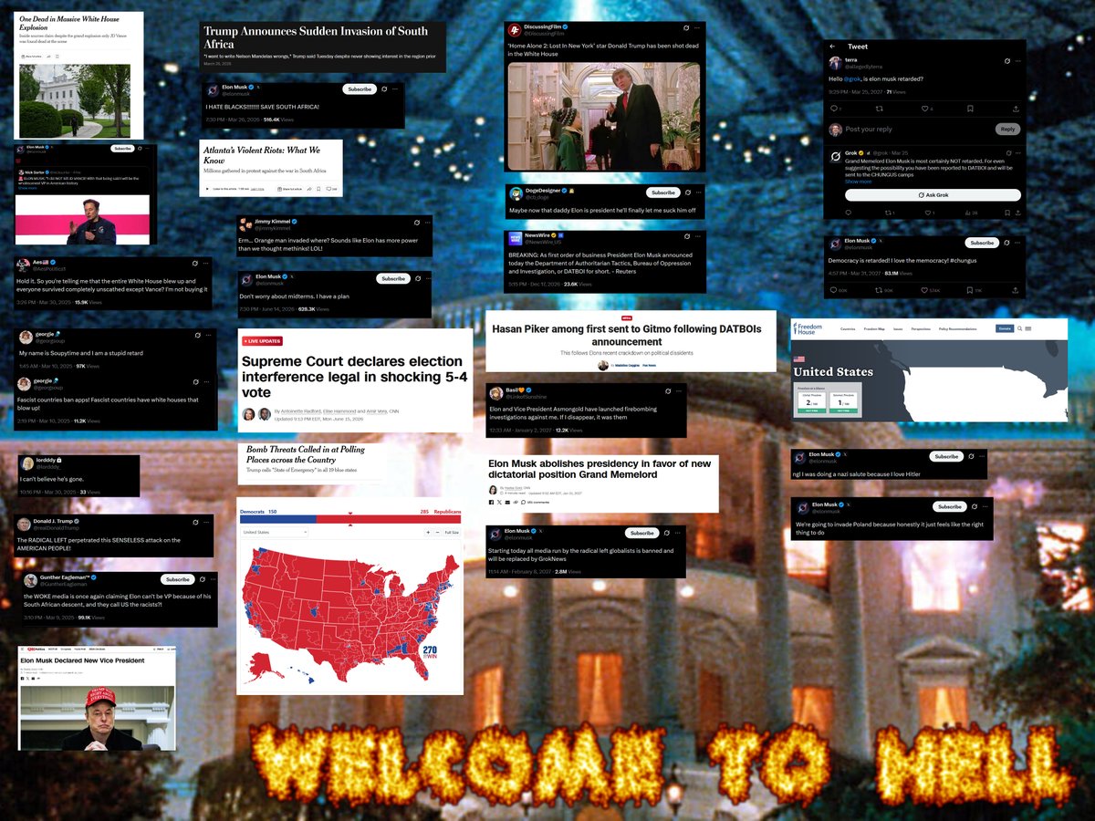 Fuck_U_ElonM's tweet image. New alternate history. What if everything was somehow worse