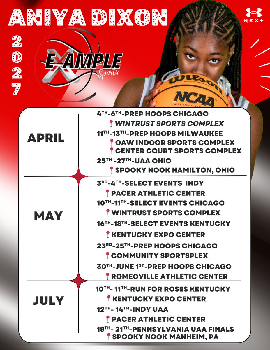 Aniya Dixon (@aniya09dixon) on Twitter photo It's that time of year! It's AAU 🏀 season! Bigger, Better, Stronger---Ready! New to the team, not to the game! Example Strong! <a href="/GymRatSklz/">Patrick Rangel</a> <a href="/CourtFlourish/">Flourish Season✨️ (Anthony J Kyle)</a> <a href="/ExampleSports3/">Example Sports AAU</a> It's that time of year! It's AAU 🏀 season! Bigger, Better, Stronger---Ready! New to the team, not to the game! Example Strong! <a href="/GymRatSklz/">Patrick Rangel</a> <a href="/CourtFlourish/">Flourish Season✨️ (Anthony J Kyle)</a> <a href="/ExampleSports3/">Example Sports AAU</a>