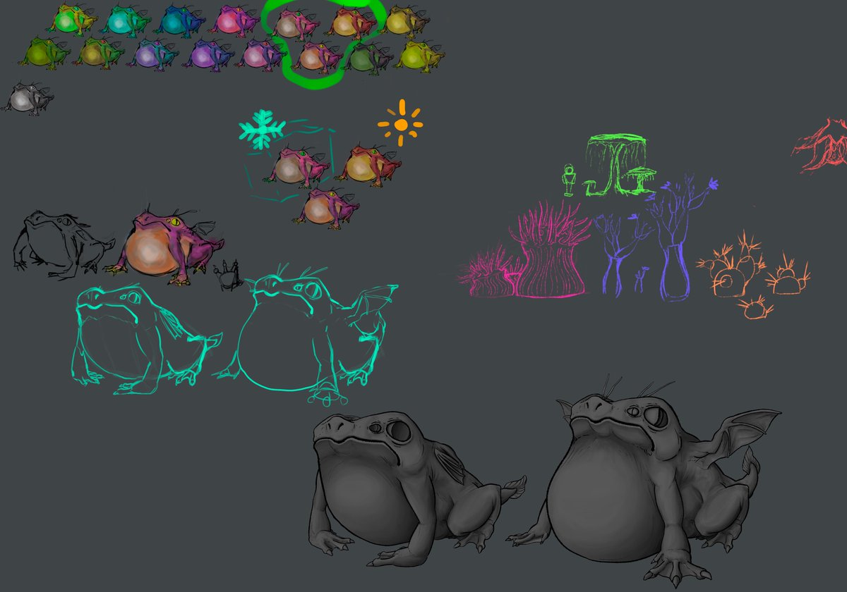 A dragon frog.
And some alien concept plants.

To know the details of the concept of this illustration see on:

instagram.com/p/DH41DxwRy4p/
or,
cara.app/post/ebff3969-…

#drawing #art #digitalpaint  #dragon #painting #frogs #scales #ilustration #furry #Commissionopen