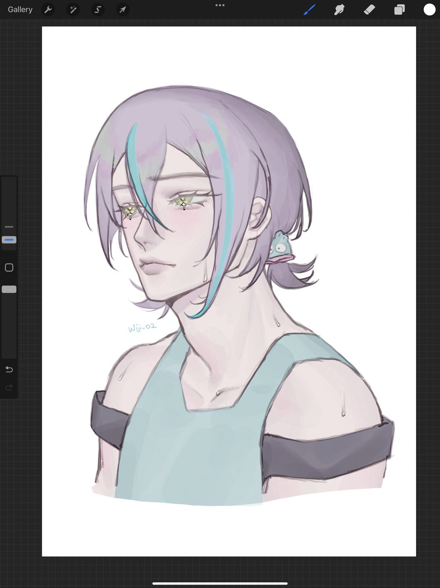 I think the contrast between cute pigtails and a man hard at work is super moe,,, #pjsk_FA #rui