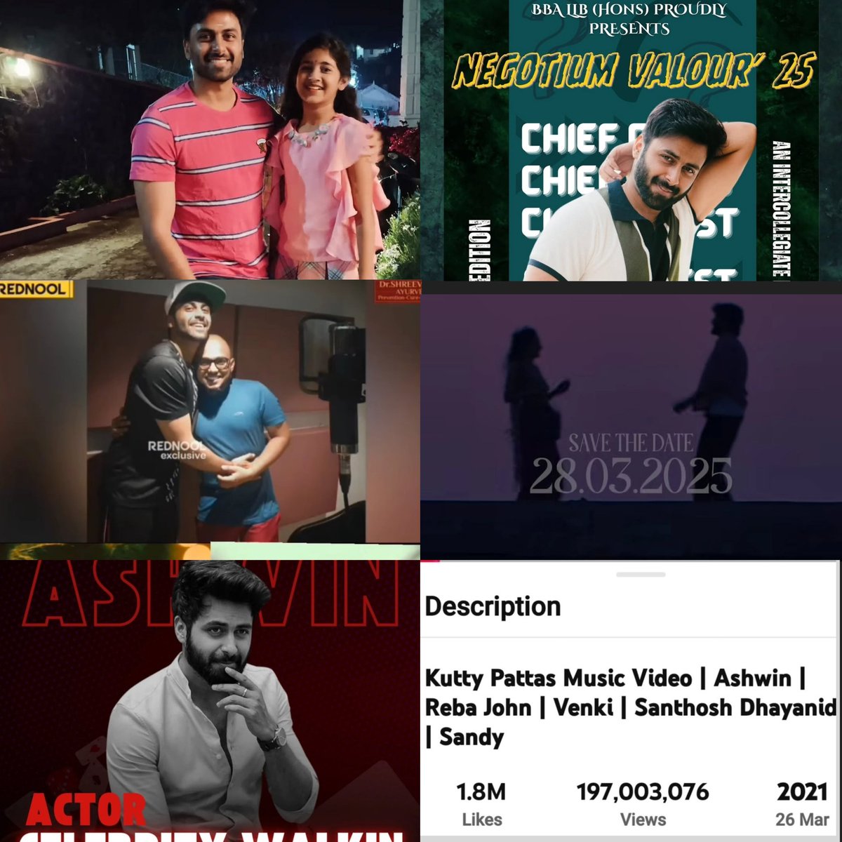 Pushkala8762228's tweet photo. #Adads March Dump ♥️
I'm glad n hpy 2say that March was full of surprises,happiness&amp; memorable moments. It all 
started with a college event, followed by his new album release, back2back IVs &amp; most importantly,his interactions with us,which made us even happier. 
#Ashwinkumar https://t.co/n8d7MXQzis