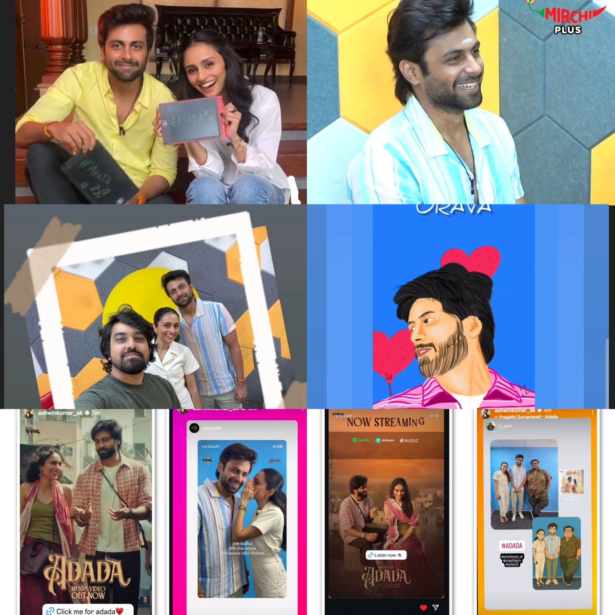 Pushkala8762228's tweet photo. #Adads March Dump ♥️
I'm glad n hpy 2say that March was full of surprises,happiness&amp; memorable moments. It all 
started with a college event, followed by his new album release, back2back IVs &amp; most importantly,his interactions with us,which made us even happier. 
#Ashwinkumar https://t.co/n8d7MXQzis