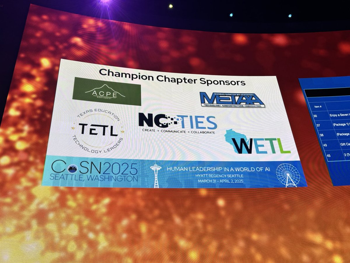 TechDirectors's tweet image. METAA is proud to be a sponsor of the ⁦@CoSN⁩ Advocacy Fundraiser and Reception. An important cause! ⁦@MoPOP⁩
