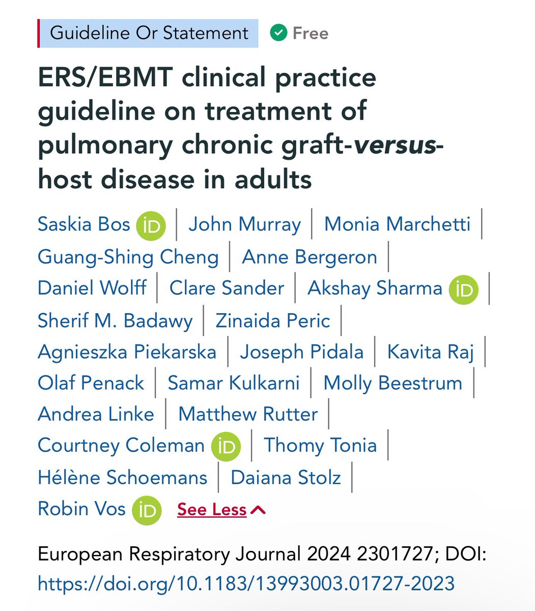 Felipe Peña Muñoz (@hematorules) on Twitter photo Pulmonary GvHD at #EBMT25
⬇️⬇️⬇️⬇️⬇️⬇️
publications.ersnet.org/content/erj/ea…
<a href="/TheEBMT/">The EBMT</a> <a href="/TheEBMT_Trainee/">The EBMT Trainee Committee</a> <a href="/TheEBMT_Nurses/">EBMT Nurses</a> <a href="/TheEBMT_CTIWP/">EBMT_Cellular_Therapy</a> Pulmonary GvHD at #EBMT25
⬇️⬇️⬇️⬇️⬇️⬇️
publications.ersnet.org/content/erj/ea…
<a href="/TheEBMT/">The EBMT</a> <a href="/TheEBMT_Trainee/">The EBMT Trainee Committee</a> <a href="/TheEBMT_Nurses/">EBMT Nurses</a> <a href="/TheEBMT_CTIWP/">EBMT_Cellular_Therapy</a>
