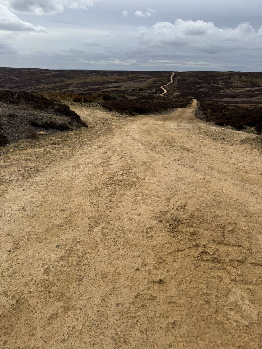CyclingLawyers's tweet photo. Spent a gorgeous weekend cycling on the sandy gravel trails of the North Yorkshire moors. Had my first tubeless tyre gash on my way home (on tarmac) and did a plug repair and trim at the roadside. #CHUFFED it worked. #tubeless @RibbleCycles @patagonia https://t.co/sUxfej9Tyt