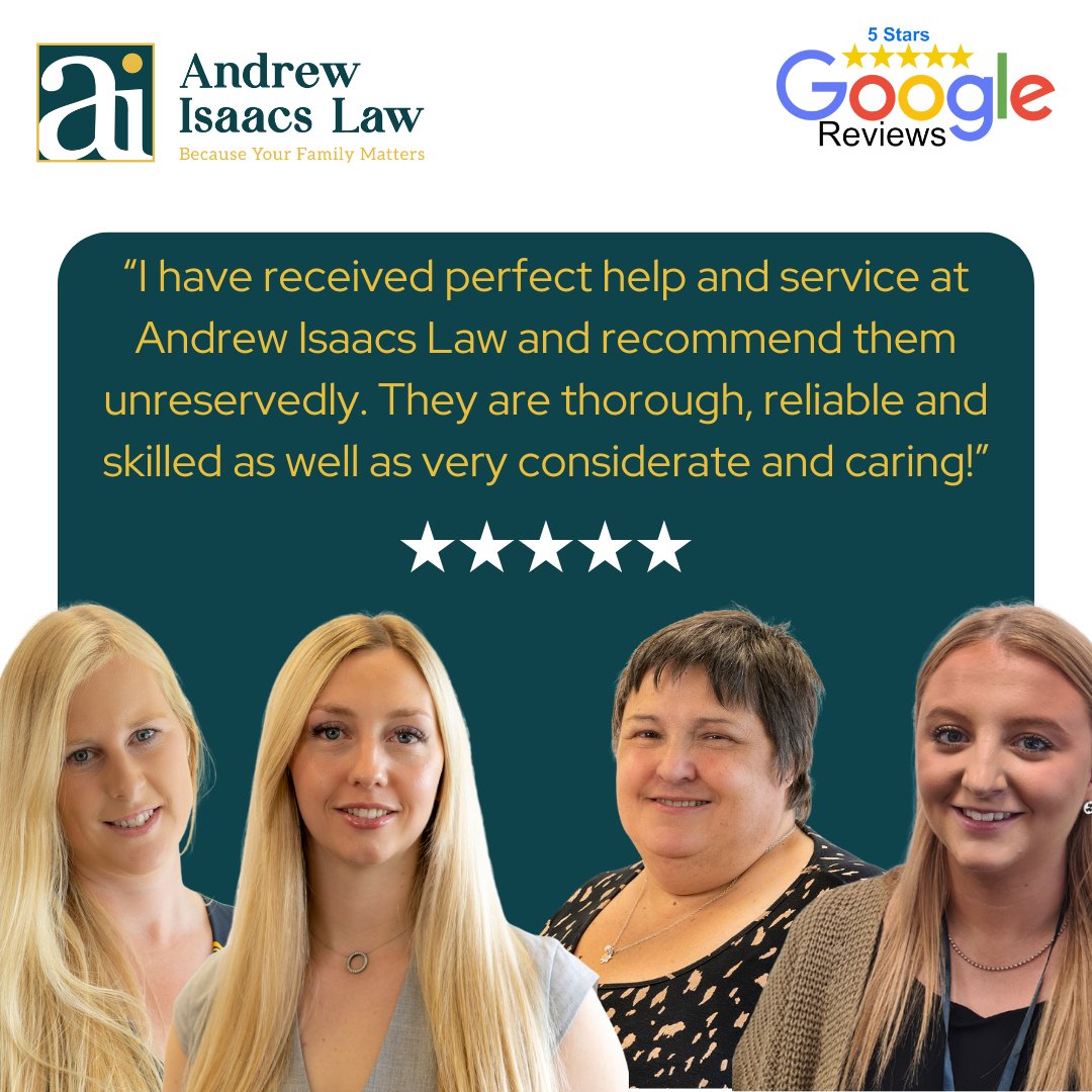 Another 5 Star Google Review received from a grateful Client ⭐⭐⭐⭐⭐

#FamilyLaw #AndrewIsaacsLawLtd #GoogleReview