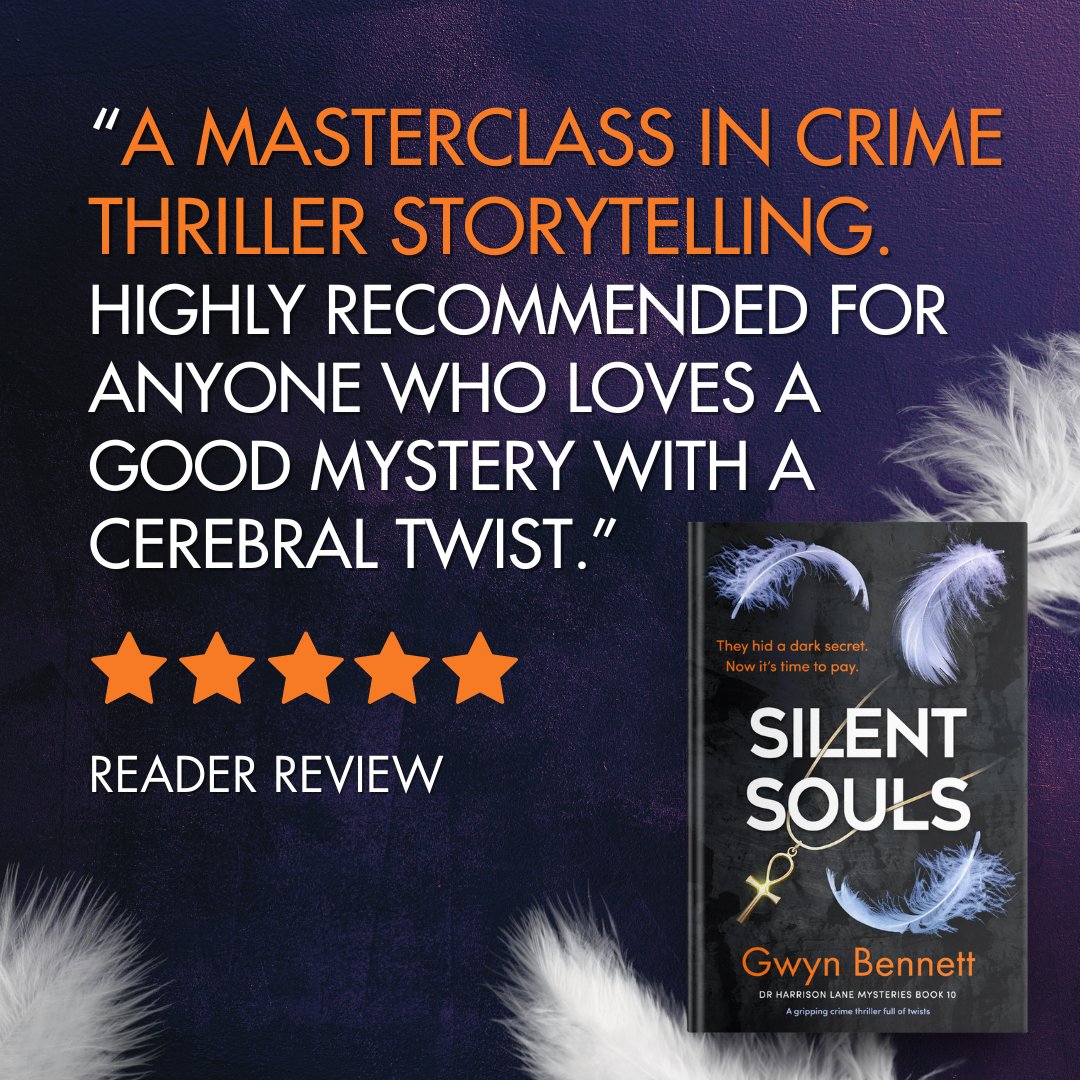 😱 The  reviews are in and the case is closed: @gwyngb's new Dr Harrison Lane mystery packs a punch!

🔥 Find out why readers are raving about Silent Souls: geni.us/954-rd-two-am

#crimethriller