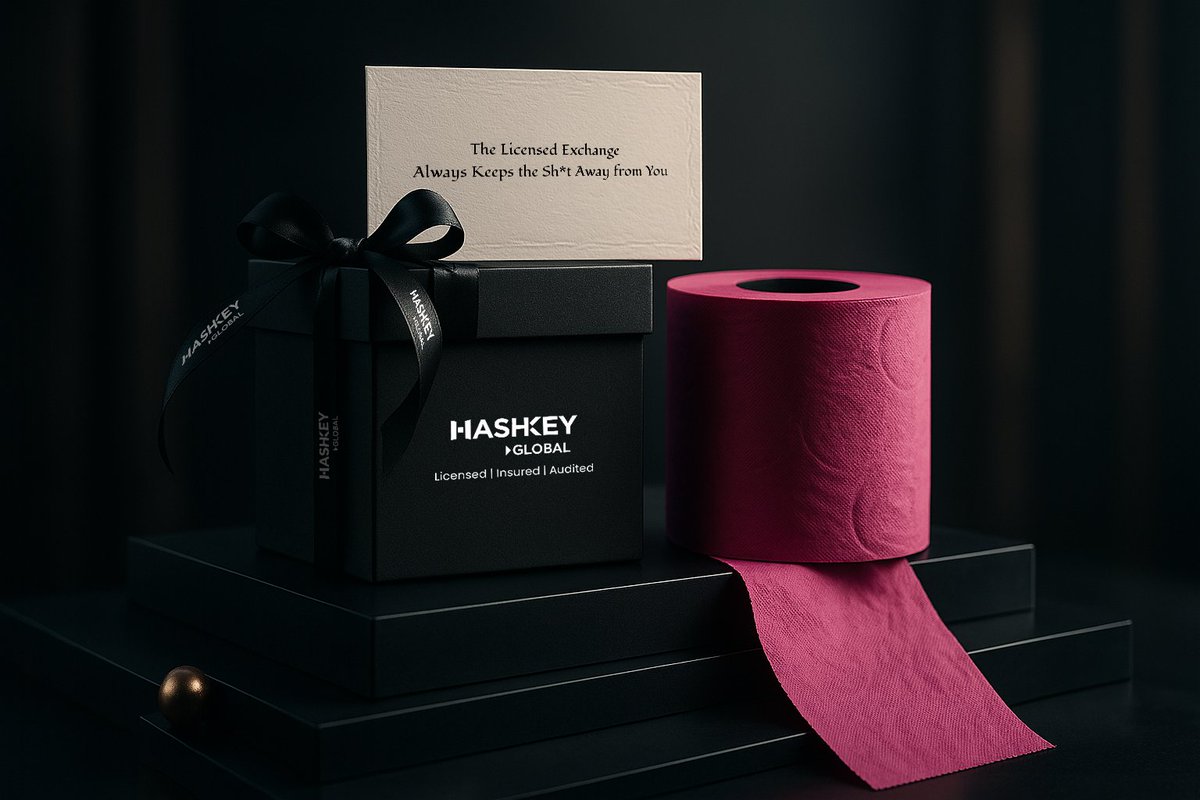 HashKey_Global's tweet photo. 📢 Official Announcement  

In our continued commitment to compliance, hygiene, and user protection, HashKey Global is proud to unveil our latest limited-edition merch: 🧻 HashKey Toilet Paper  

Because as a licensed exchange, we always keep the sh*t away from you ❤️ https://t.co/9mZA1v0AbM