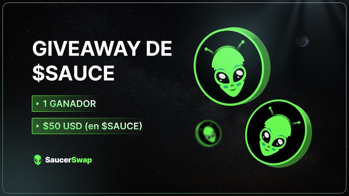 🔨Ningún afternoon y ningún hellow. Aqui me hablan español !

🛸Se viene el TERCER SORTEO: 
¡Gana $50 USD en $SAUCE!  Para participar: 

✅ Sigue a <a href="/SaucerSwapEs/">SaucerSwap_ES</a>
✅ Da Like + RT
✅ Taggea a tu amigo que habla español y necesita conocer Saucerswap

Un solo ganador que será