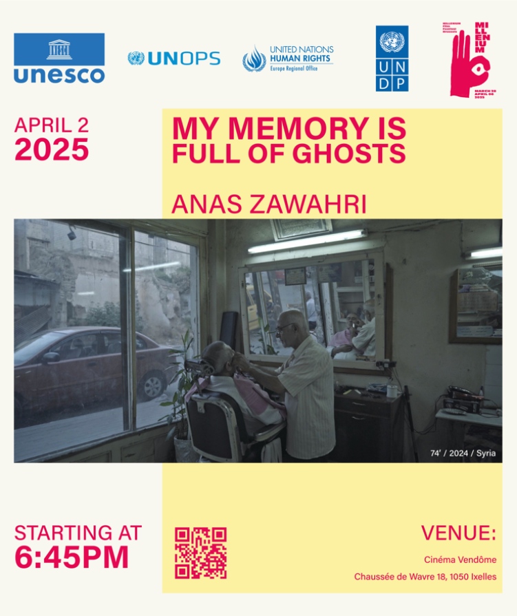 UNDPEU's tweet image. Today, 9 in 10 Syrians live in poverty, and at current growth rates, GDP won’t recover before 2080.

Join tomorrow's screening of 'My Memory Is Full of Ghosts' @MilleniumFest— a powerful film echoing the absurdity of war &amp;amp; human resilience.

tinyurl.com/y4353ayj