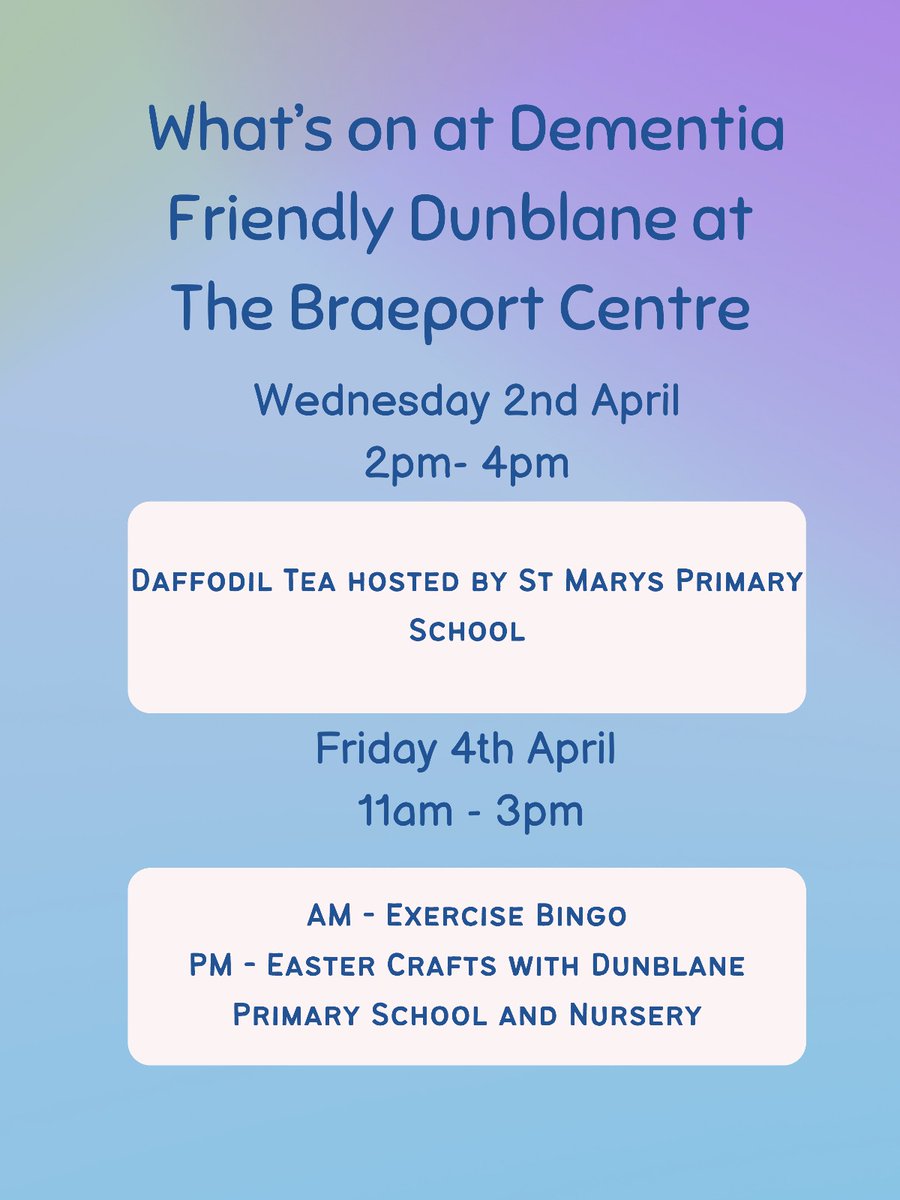 Dementia Friendly Dunblane (@dementiafriendd) on Twitter photo 