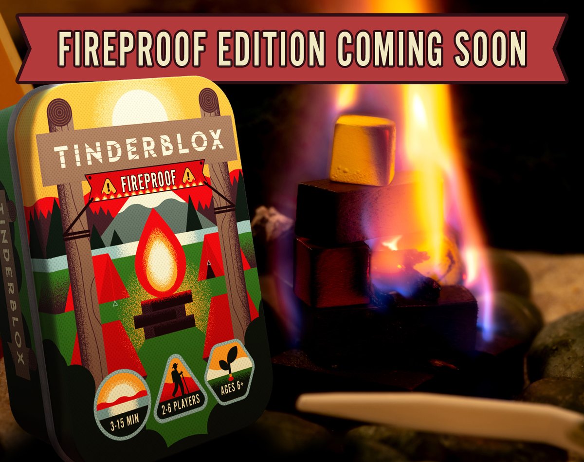 Who loves Tinderblox?

We’re thrilled to announce the new Tinderblox: Fireproof edition! Featuring non-flammable wood and coated plastic tweezers that don’t melt.

Expected release: Q4 2025! 🔥 🚒