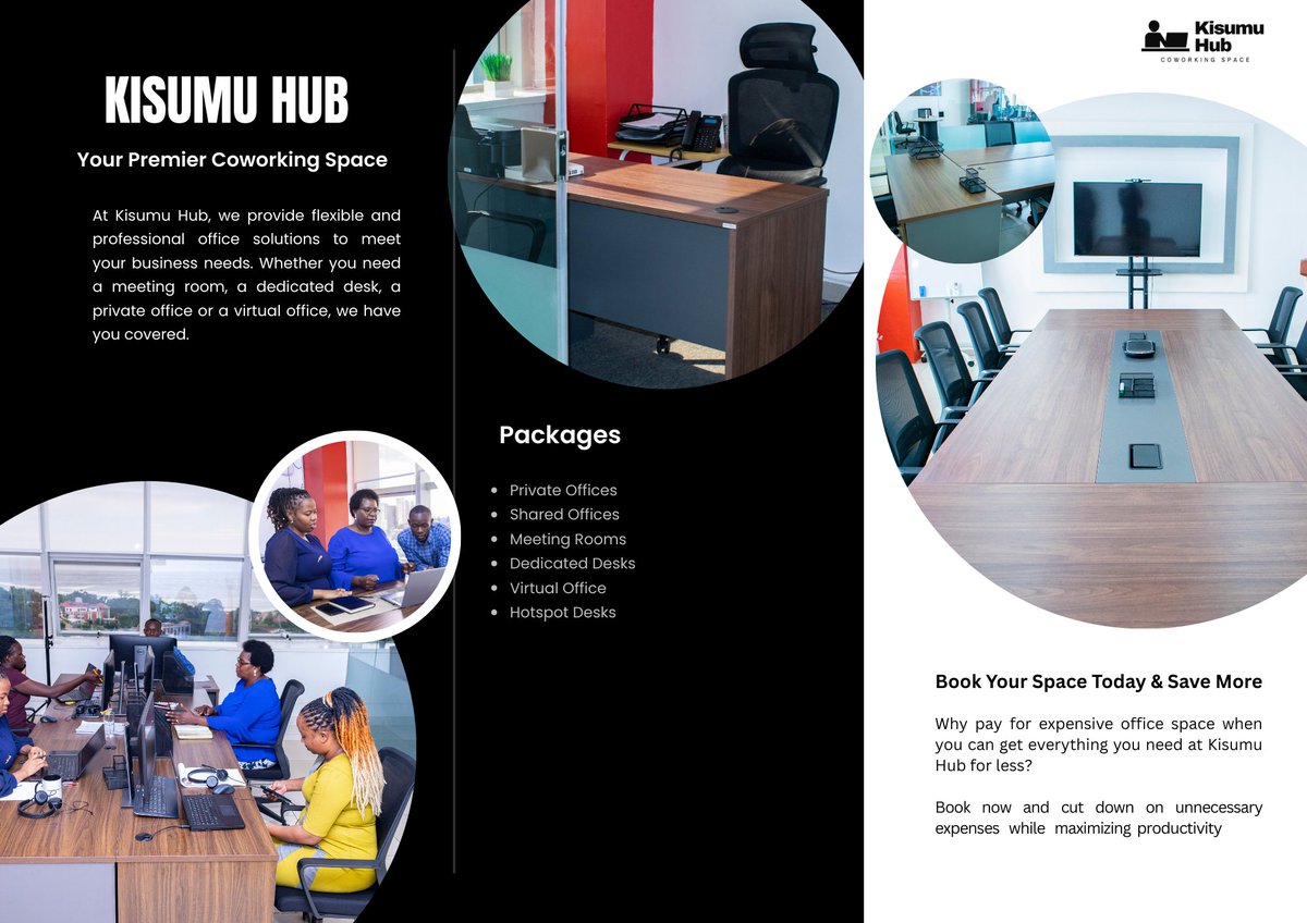 kisumu_hub's tweet image. 𝐓𝐢𝐫𝐞𝐝 𝐨𝐟 𝐞𝐱𝐩𝐞𝐧𝐬𝐢𝐯𝐞 𝐨𝐟𝐟𝐢𝐜𝐞 𝐬𝐩𝐚𝐜𝐞𝐬? 

Choose Kisumu Hub for affordable, fully-equipped workspaces and save while boosting productivity

#Productivity #Coworking #KisumuHub

☎️+254768285491
