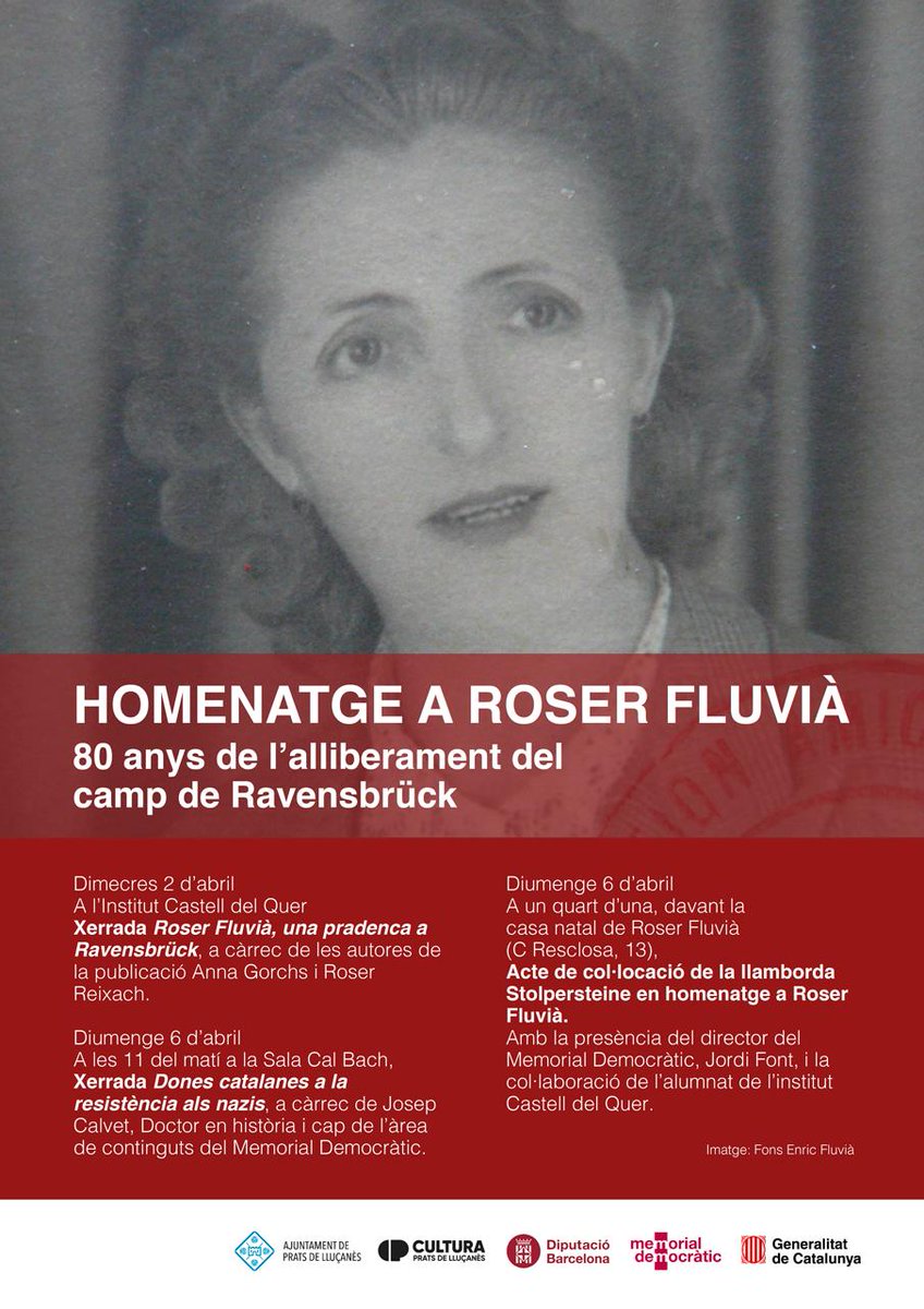 #ENMOVIMENT
Prats de Lluçanès homenatja Roser Fluvià, pradenca supervivent del camp de concentració de Ravensbrück
▶️ Es col·locarà una llamborda Stolpersteine, que recorden les víctimes del nazisme, al davant de la seva casa natal
👉 elsetembre.cat/noticia/1766/p…