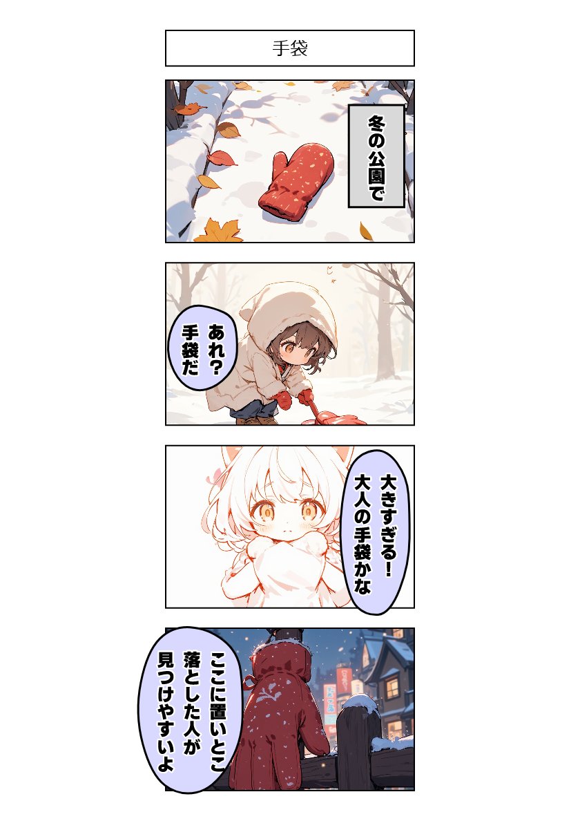 今日の4コマ:手袋 