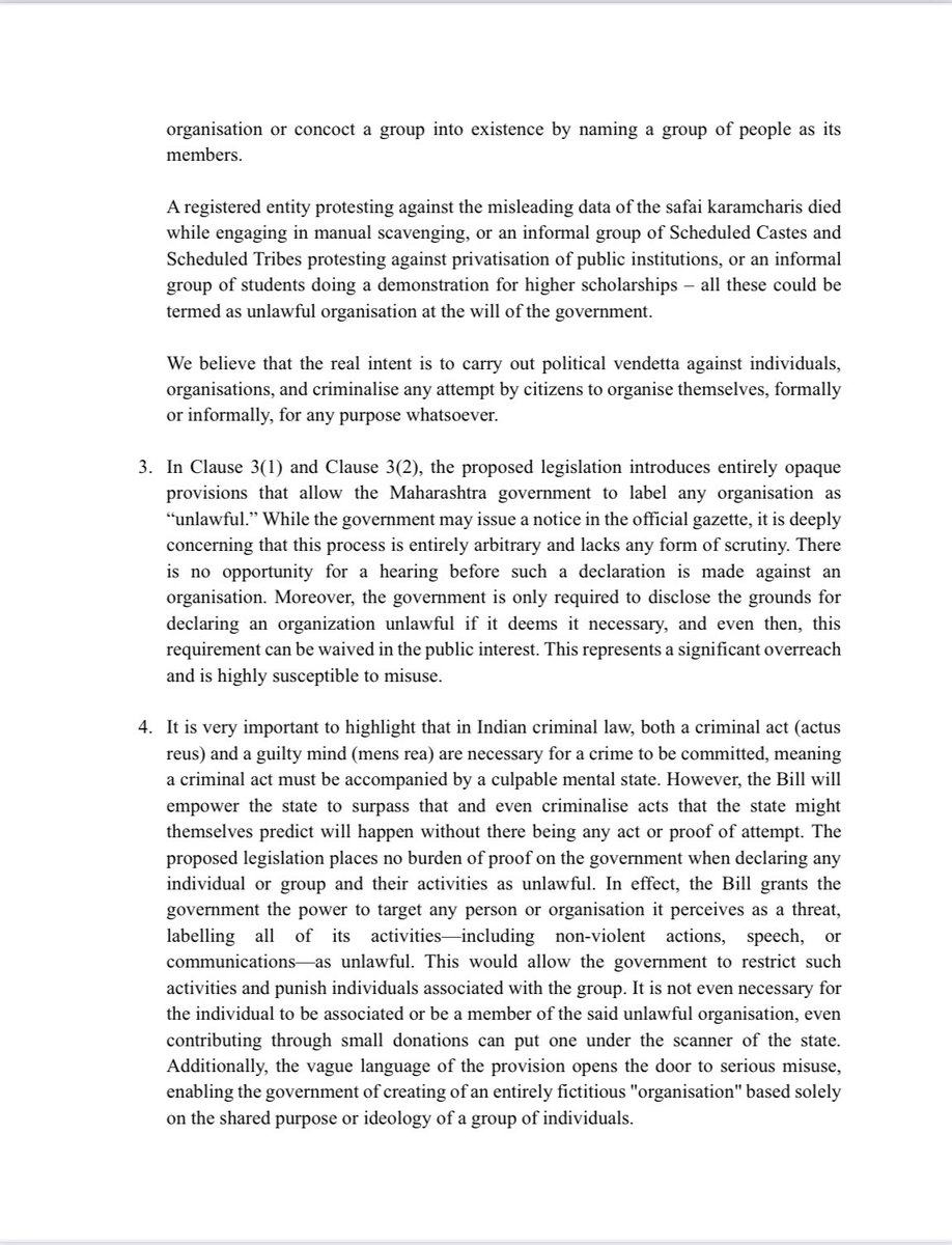 Prksh_Ambedkar's tweet photo. On behalf of all the members of the Vanchit Bahujan Aaghadi, Rekha Tai Thakur and I sent a letter of objections to the proposed Maharashtra Special Public Security Bill, 2024, to Mr. Chandrashekhar Bawankhule, Chairperson, Joint Select Committee on MSPS Bill, today.

The members of the VBA call for the immediate withdrawal of the Bill as it is draconian, repressive, unconstitutional, vaguely defined, arbitrary, and inherently prone to misuse. 

The proposed Bill seeks to destroy the Phule-Shahu-Ambedkar spirit of Maharashtra!

If Jotiba Phule and Savitrimai were alive today and if this law were to be passed, then Satyashodhak Samaj would have been deemed an unlawful organisation or the publication and possession of Jotiba Phule’s book “Gulamgiri” would been deemed unlawful. 

This Bill wants to entangle us in the very concept of “slavery of the mind and spirit”, which Jotiba Phule fought against.

If Babasaheb were alive today and if this law were to be passed, then Babasaheb-led Mahad Satyagraha of the Dalits would have been deemed unlawful.

Babasaheb’s revolutionary call to “Educate, Agitate, Organise” would have been deemed unlawful and he would have been put behind the bars.

The members of the VBA call for the immediate withdrawn of the Maharashtra Special Public Security Bill!