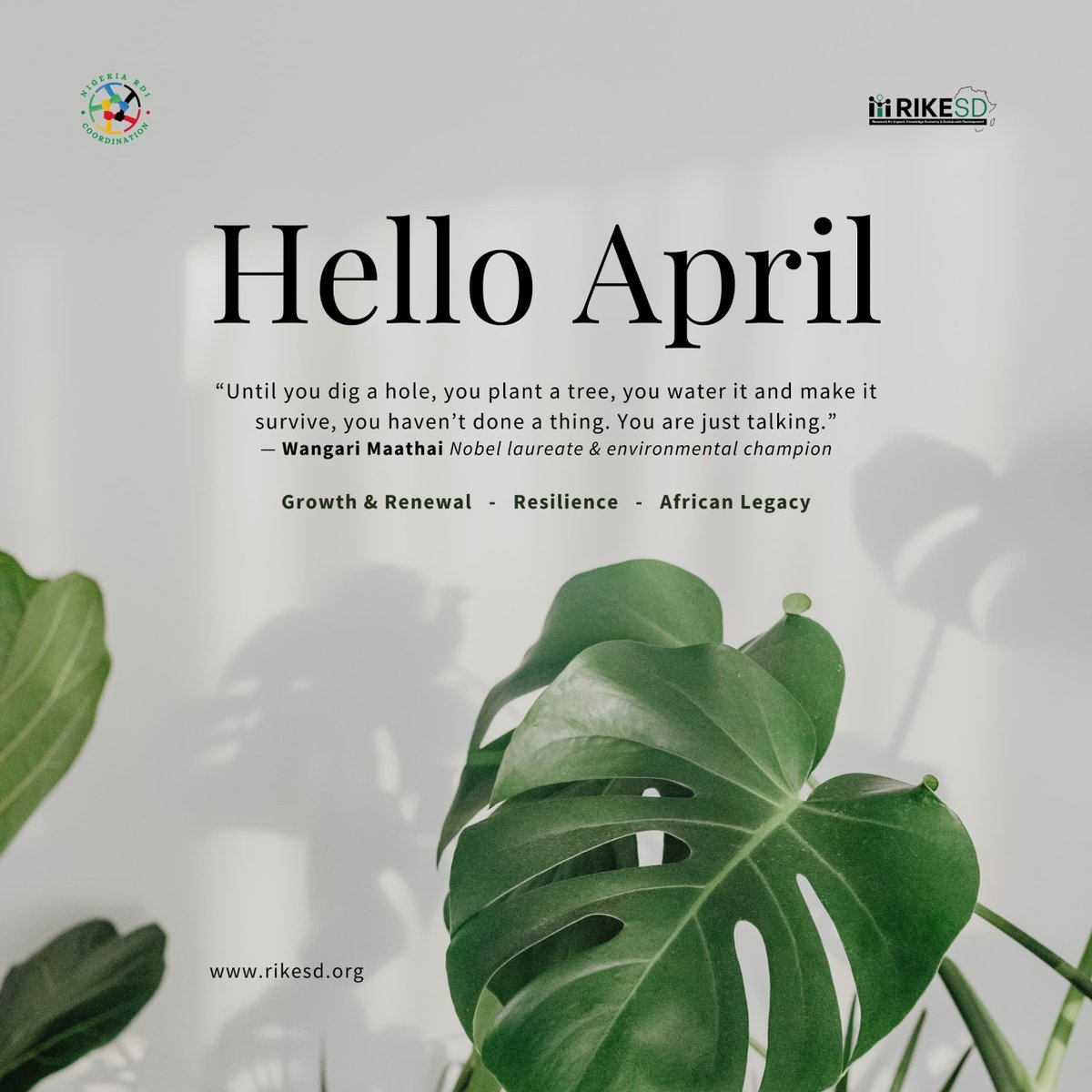 rikesd Global (@rikesdglobal) on Twitter photo HELLO APRIL!!!
Celebrating the Earth Month 🌍
A month of Growth & Renewal, Resilience and African Legacy.
We celebrate -<a href="/WangariMaathai/">Wangari Maathai Fdn</a> whose Green Belt Movement planted over 50 million trees in Kenya, proving how grassroots action can spark global change. HELLO APRIL!!!
Celebrating the Earth Month 🌍
A month of Growth & Renewal, Resilience and African Legacy.
We celebrate -<a href="/WangariMaathai/">Wangari Maathai Fdn</a> whose Green Belt Movement planted over 50 million trees in Kenya, proving how grassroots action can spark global change.